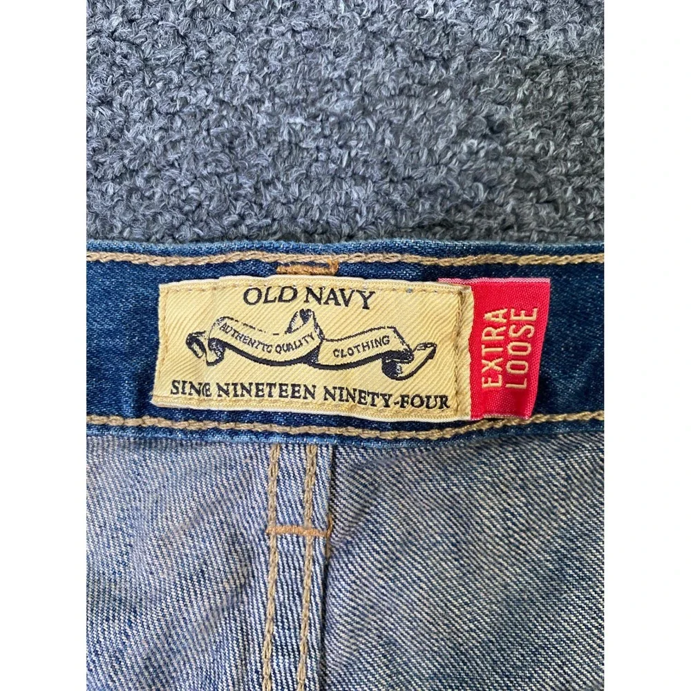 Vintage‎ Old Navy Extra Loose Blue Jeans Mens 40x34 Baggy Wide Leg Denim NEW